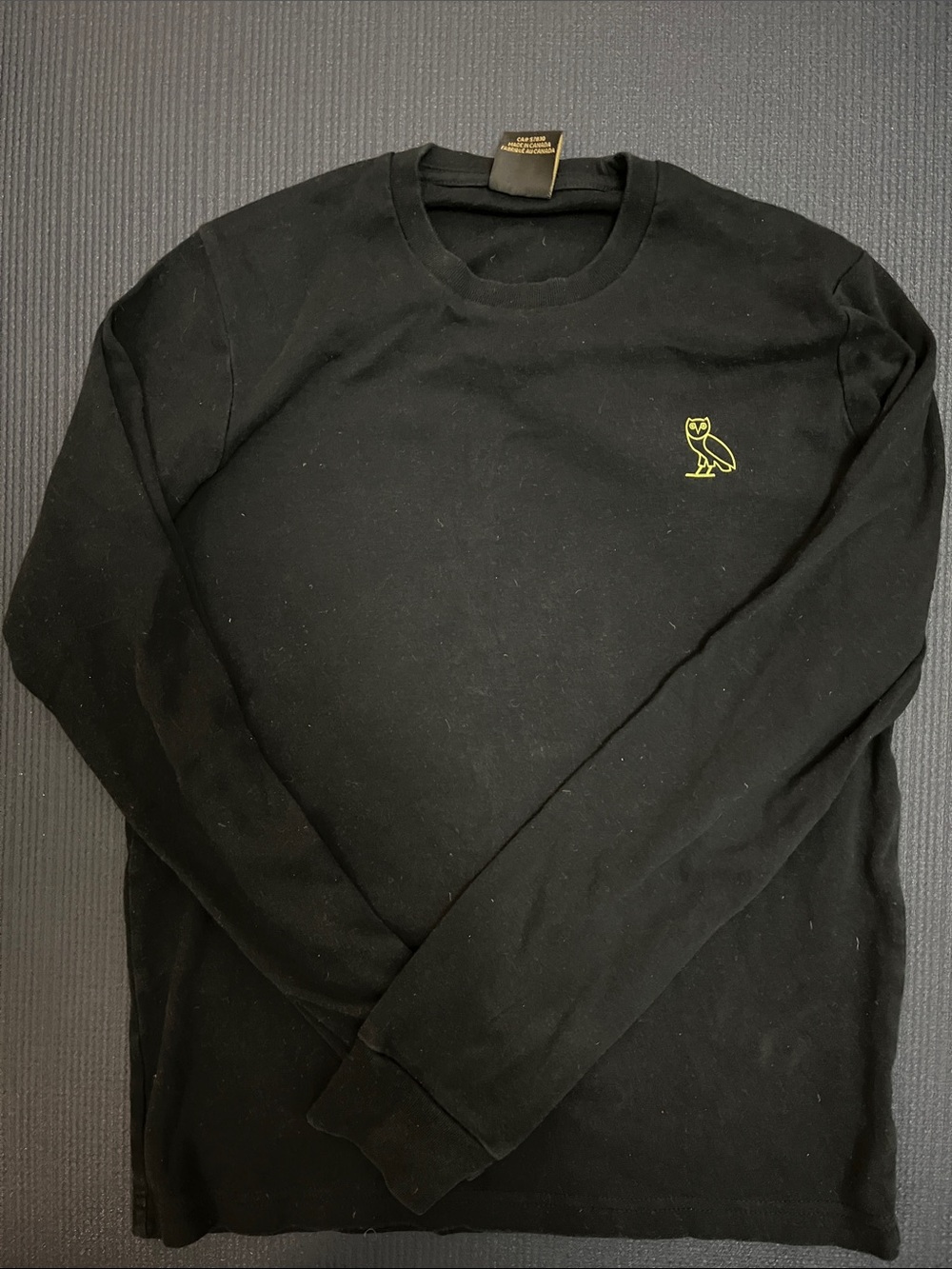 OVO (October’s Very Own) Sound - Black Long Sleeve Crew with Owl Logo - XS GUC